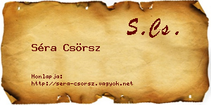 Séra Csörsz névjegykártya